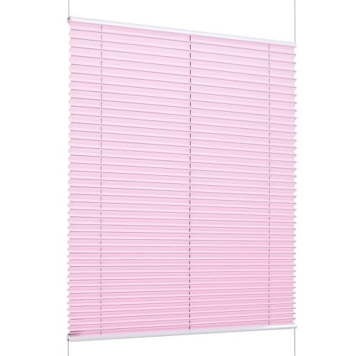 K-Home Klemmfix-plissé Florida roze 85 x 130 cm