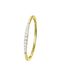 Lucardi Dames Ring met 11 diamanten 0,06ct - Ring - Cadeau - 14 Karaat Goud - Geelgoud