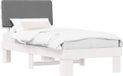 vidaXL Bedframe met Gevoerd Hoofdbord Lichtgrijs 90 x 200 cm