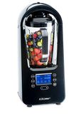 Cloer 6980 Vacuüm blender, 800 Watt, 21.000 rpm, incl. Voorraadcontainer, vacuüm ventiel, automatische programma's, ijskrush-functie, reinigingsfunctie, zwart, 1500 milliliter