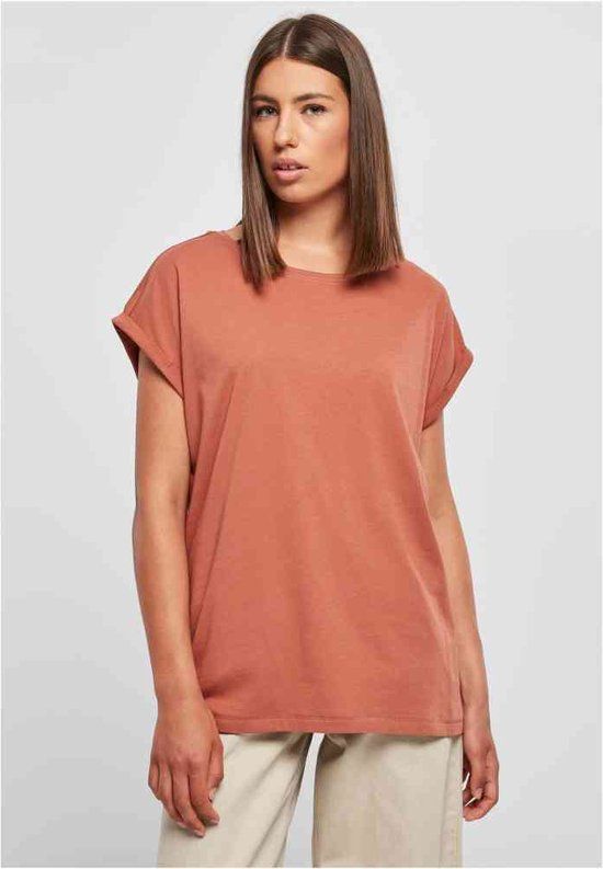 Urban Classics Extended Shoulder Top - Women - XXL - Orange - Cotton