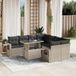 Maison Exclusive - Ensemble de meubles de jardin 9 pièces avec canapé et coussins, gris clair, en polyrotin