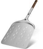 Burnhard Pizzaschep Geperforeerde Schep, Geanodiseerd Aluminium, Acaciahouten Handvat, Steekverbinding, 29 cm & 36 cm, Geschikt voor Pizzaovens TONY & Fat TONY – Deluxe Pizzaschep