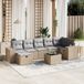 Maison Exclusive - Ensemble de meubles de jardin 8 pièces avec canapé et coussins, beige, en polyrotin