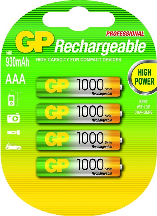 GP ReCyko AAA Batterijen (950mAh) - 4 stuks