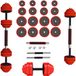 HMS Verstelbare Halter en Dumbbell Set - Rood - 30 kg