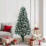 VidaXL Kunstkerstboom groen 180 cm pvc en staal en kunststof