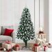 VidaXL Kunstkerstboom groen 180 cm pvc en staal en kunststof