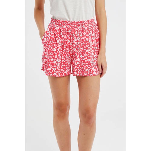 Protest Protest gebloemde loose fit short rood/wit