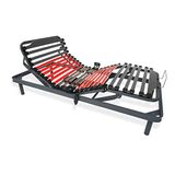 DUÉRMETE ONLINE Ergomax Elektrisch bed, versterkt, 5 niveaus, Hytrel-vering, betrouwbaarheid en robuustheid, Duitse motor, grijs, 90 x 200 cm