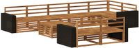 vidaXL - Hoek loungeset - Acacia hout - Naturel - 4 zitplekken