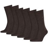 Tommy Hilfiger Sokken Heren Classic Oak - 6 Paar Bruine sokken - Maat 39/42