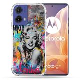 Cokitec Versterkte hoes voor Motorola G85 5G Street Art Maryline Monroe