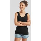 Fruit Of The Loom LADIES VALUEWEIGHT VEST - S tot XXL - voor Vrouwen - zwart