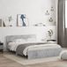 Maison Exclusive - Cadre de lit avec tête de lit aspect béton, gris, 140 x 190 cm