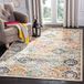 Safavieh Madison Collection MAD611A Bohemian Vintage Transitional 4' Square Cream/Multi Rug