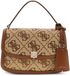 GUESS Audrey Logo Convertible Xbody Flap Handtas Latte Logo Bruin