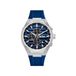 Lee Cooper LC08063.399 Heren Polshorloge Metaal Zilverkleurig Blauw Siliconen Kwarts