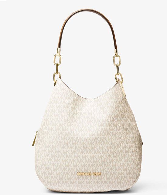 Michael Kors Lillie Large Chain Shoulder Tote - Wit - 0192877795940