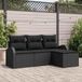 Maison Exclusive - Set de deux bancs de jardin, noir, en polyrotin