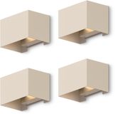 Calex Venice Wandlamp - Zandkleur - 4-pack
