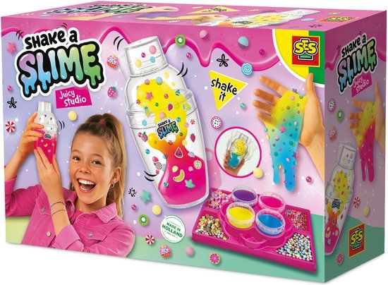SES Creative Shake a Slime - Juicy Studio - Slijm - 4x140g