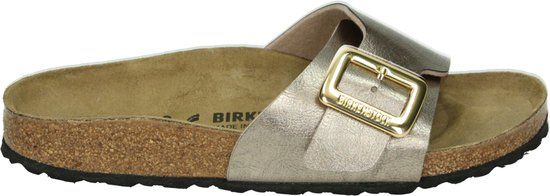 Birkenstock CATALINA BUCKLE GRACEFUL TAUPE - Dames slippers - Kleur: Taupe - Maat: 38