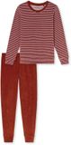 SCHIESSER Pyjama long Femme Rayé Brique cuite