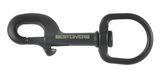BEST DIVERS Karabijnhaak roestvrij staal DIR 98 mm ring Ø 28 mm zwart heren