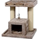 dobar® Premium kattenkrabpaal Softy van hout met extra grote en stabiele krabpalen in exclusief design, ook geschikt voor grote katten, 35 x 60 x 100 cm