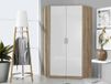 CELLON Sonoma Armoire d'angle 2 portes blanc brillant