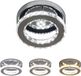 Merkloos Moderne kristallen led-plafondlamp 3 kleuren verstelbaar - kristallen kroonluchter - 15 W roestvrijstalen plafondverlichting - slaapkamer woonkamer keuken hal - 3000K/4500K/6500K