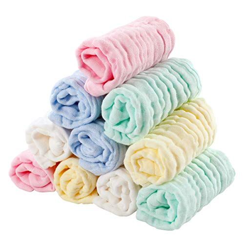 EXTSUD Babywashandjes - 10 stuks - Biologisch Katoen - 25 x 25 cm
