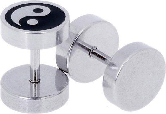 LGT JWLS Lookinggoodtoday Heren oorbellen Fake Ear Plug Yin Yang