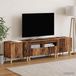 Maison Exclusive - Meuble TV LED, 3 pièces, modèle DELFT, fabriqué en bois recyclé et panneaux de fibres de bois