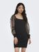 ONLY - ONLVANESSA LS PEARL DRESS EX KNT - Meisjes - Mini jurken - XL - Zwart