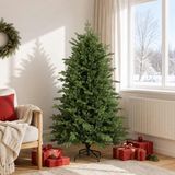 vidaXL Kunstmatige Hinged Kerstboom 180 cm PVC en Metaal Groen
