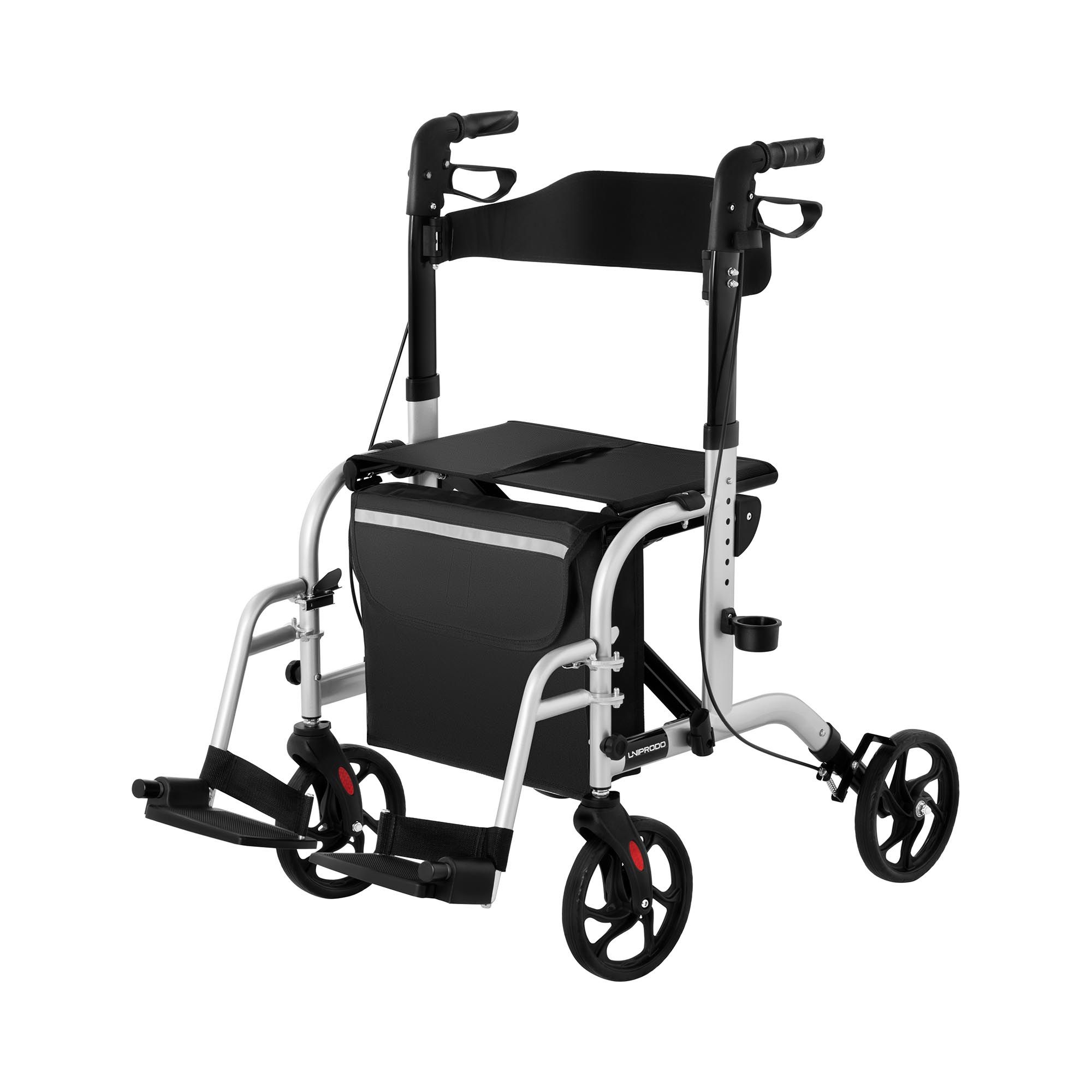 Rollator-transportstoel - zilver - 136 kg