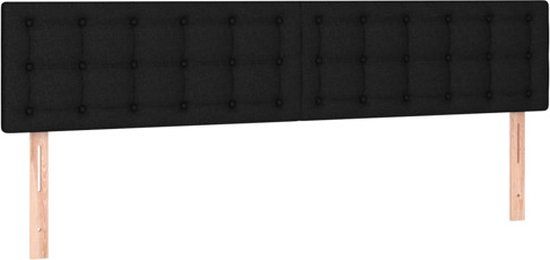 vidaXL Hoofdbord Stof Zwart 160x5x78/88 cm