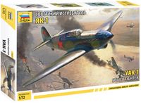 Zvezda Modelbouwpakket Vliegtuigen - 7327 Yakovlev Soviet Fighter Yak-1 - Propeller Vliegtuig Plastic - 1:72 - Modelbouw