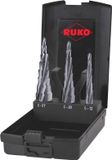 RUKO 101087PRO Getrapteboorset 3-delig 6 - 12 mm, 6 - 20 mm, 6 - 27 mm HSS 3 vlakken schacht 1 set(s)