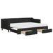 vidaXL Slaapbank met onderschuifbed en lades 80x200 cm stof zwart