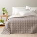 Caleffi 1002623 microvezel sprei modern voor eenpersoonsbed, zand