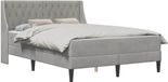 vidaXL Bedframe met matras Lichtgrijs 120 x 190 cm Fluweel