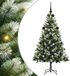 vidaXL - Kunstmatige Scharnierende Kerstboom met Gevlokte Sneeuw - Warmwit