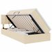 vidaXL Opbergbed met matras en hoofdeinde Crème 100 x 200 cm fluweel