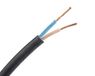 RS PRO Netsnoer, 2-aderig zwart x 1,5 mm² /Ø 9,3 mm 21 A 50 m, 450 V, 750 V, CPE, rol van 50 meter