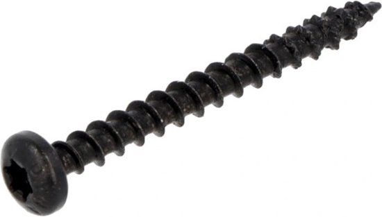 Blackline Black Chipboard Screws with HCP Coating - Cylinder Head / 4.0 x 25mm / 25 pieces