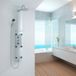 Hudson Reed Panneau de douche thermostatique avec étagère et douchette | Montage d'angle et mural | Arcan