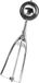 Urban Living IJslepel/ijsschep - scoops opscheppen - RVS - L22 x D5 cm - Scoop lepel - zilver